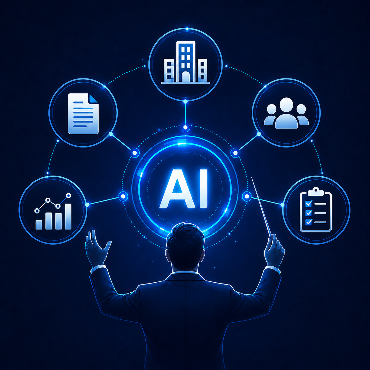 Administraced Smart Director coordina agenti AI dedicati a documenti, immobili, utenti, analisi e attività operative